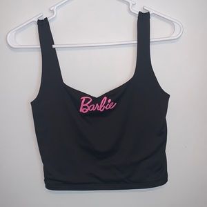 Barbie forever 21 black crop top